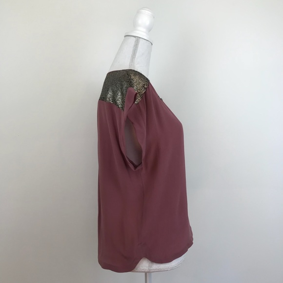 Stitch-Fix Skies Are Blue 100% Silk Sequin Blouse - Picture 3 of 8